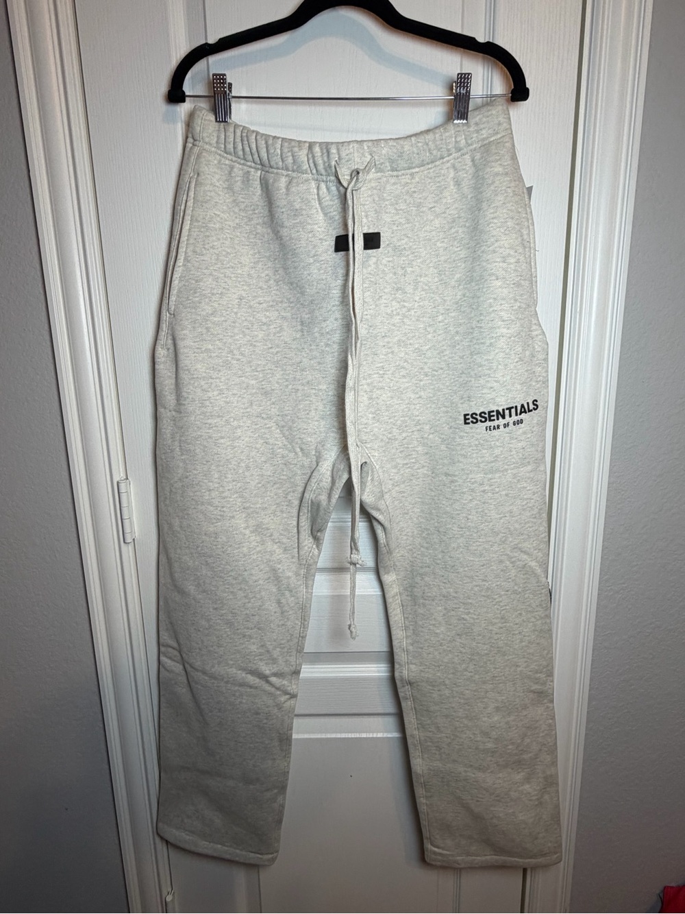 ESSENTIALS Light Gray Men's Sweatpants - Minimal Logo Joggers